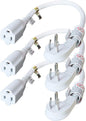 FIRMERST 1875W 1Ft Flat Plug 3 Prong Extension Cord 14 AWG 15A