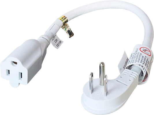 FIRMERST 1875W 1Ft Flat Plug 3 Prong Extension Cord 14 AWG 15A