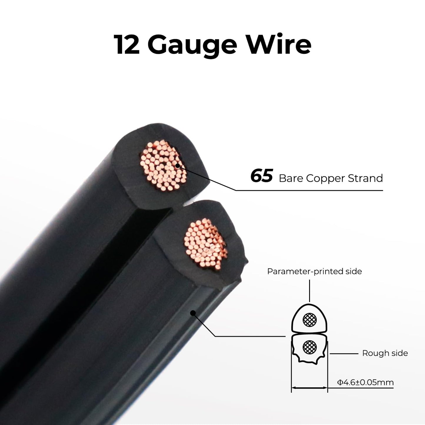 FIRMERST 12/2 Low Voltage Landscape Lighting Copper Wire 100 Feet