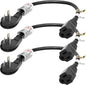 FIRMERST 1875W 1Ft Flat Plug 3 Prong Extension Cord 14 AWG 15A