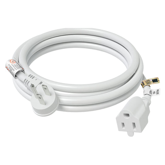 FIRMERST 1875W 6 Feet 15A Flat Plug Low Profile Extension Cord 14 AWG White
