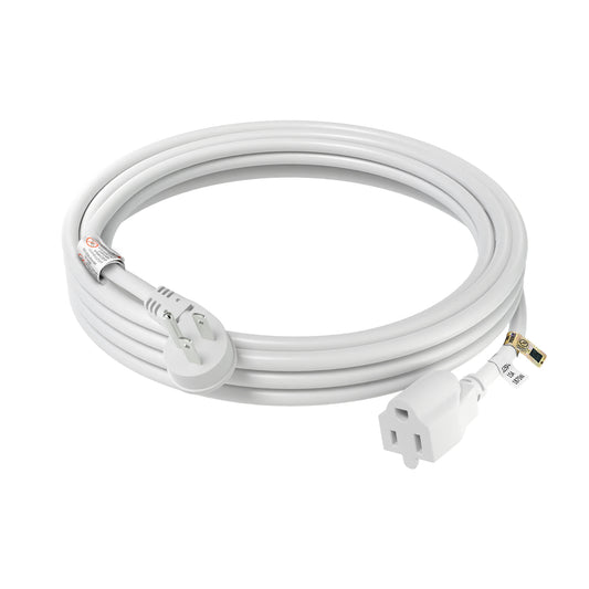 FIRMERST 1875W 10 Feet Extension Cord Heavy Duty Low Profile White 15A