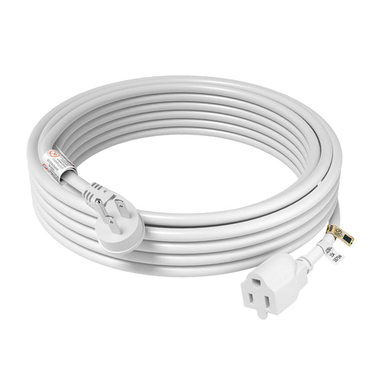 FIRMERST 1875W 15 Feet Extension Cord Heavy Duty 14 AWG Low Profile 15A White